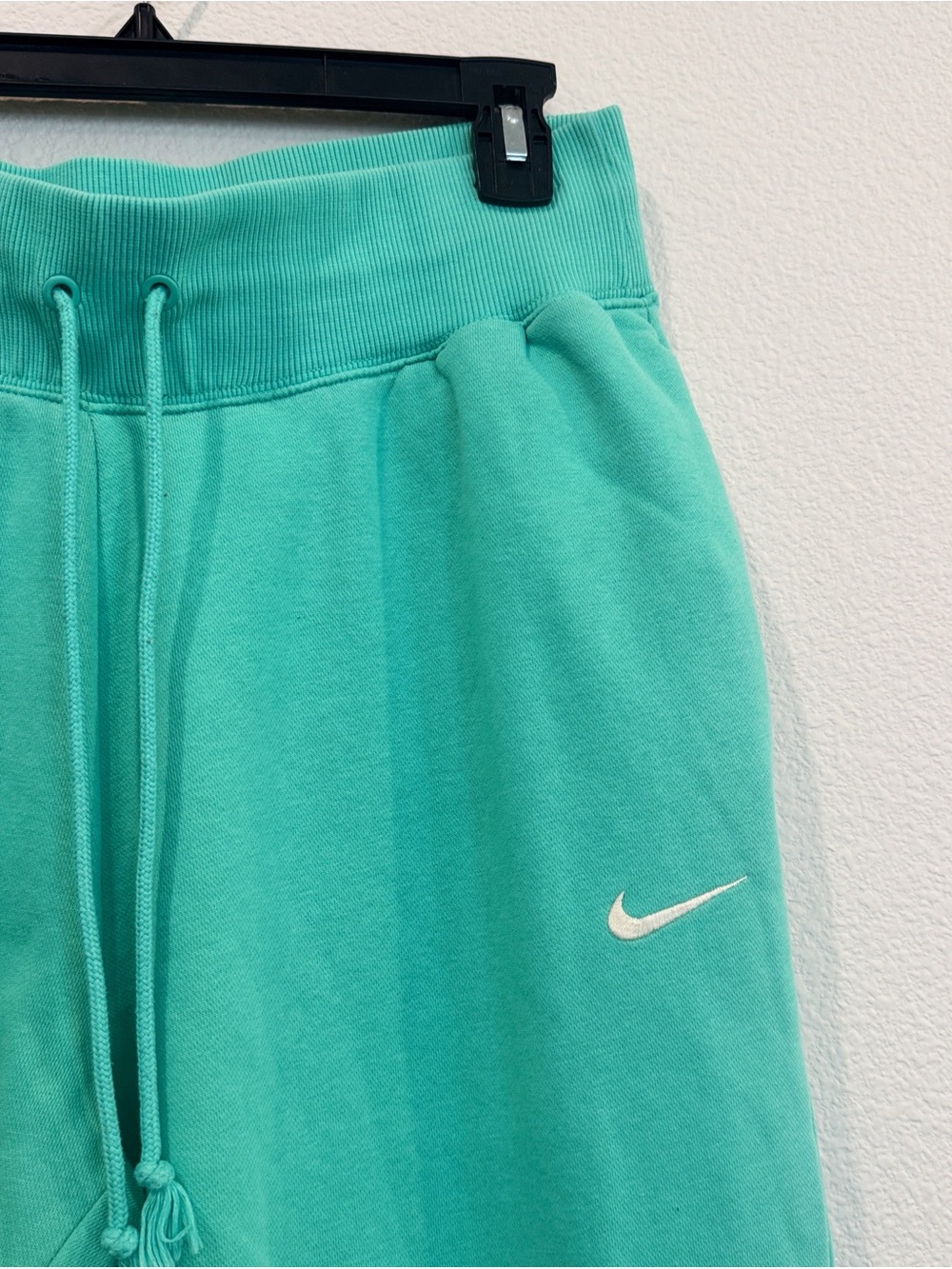 Nike Teal Green Drawstring Fleece Joggers - Picture 5 of 9